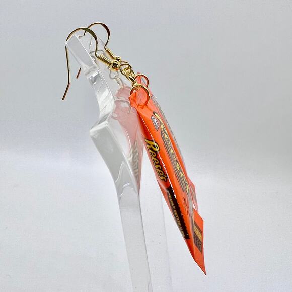 Reeses Cups Earrings - Peanut Butter Cups Earrings - Candy Earrings - Picture 4 of 10